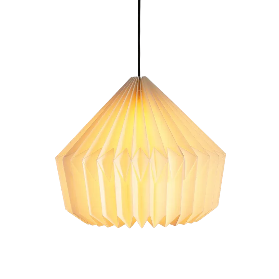 ANKUR FROST ORIGAMI PENDANT LIGHT- PAPER HANDPLEATING HANGING LIGHT