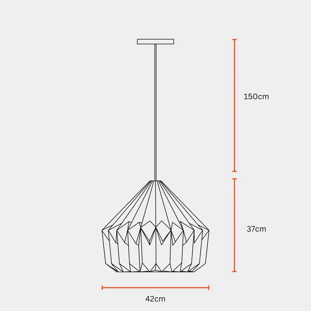 ANKUR FROST ORIGAMI PENDANT LIGHT- PAPER HANDPLEATING HANGING LIGHT
