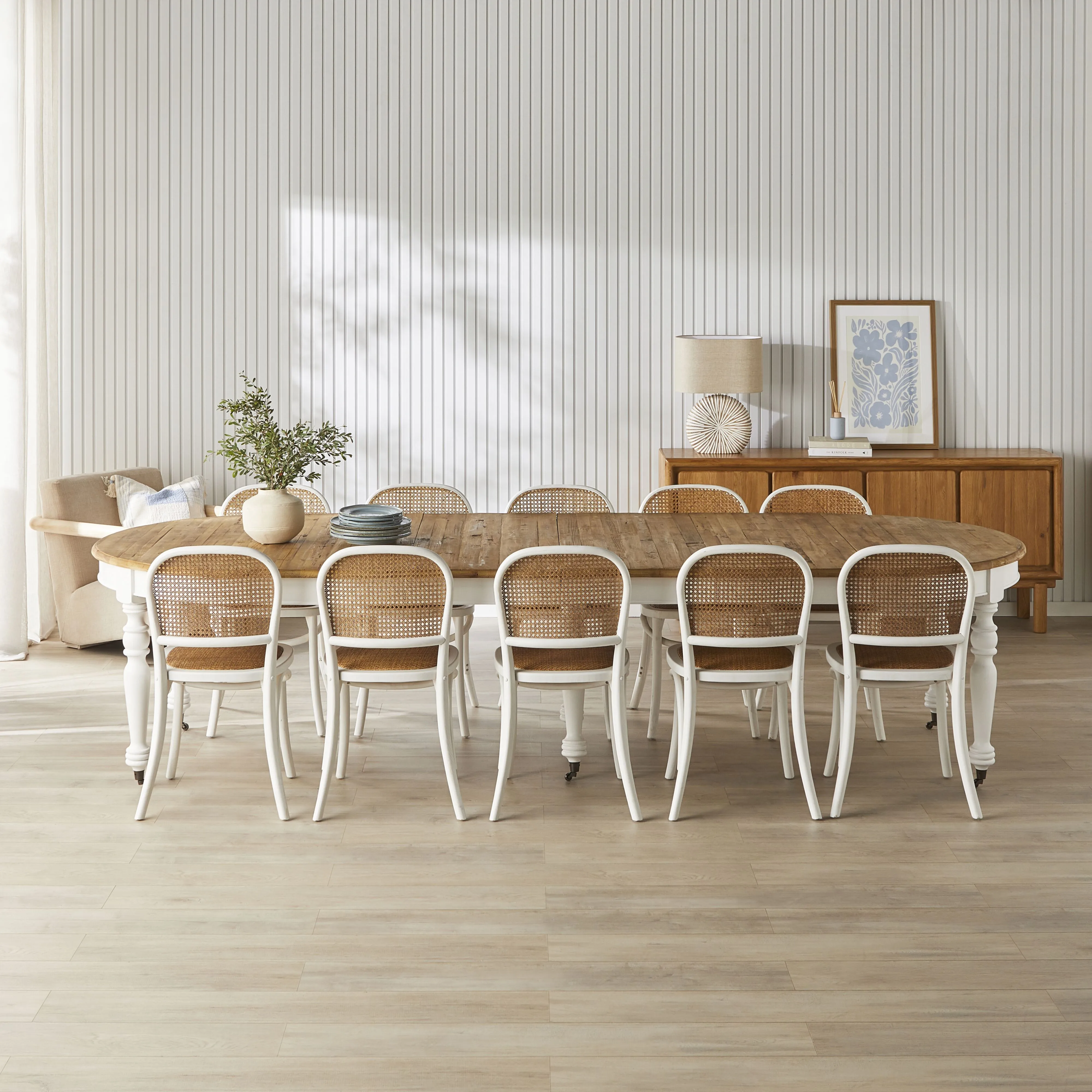 Annalise Extension Dining Table White
