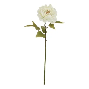 Artificial Single Stem White Peony