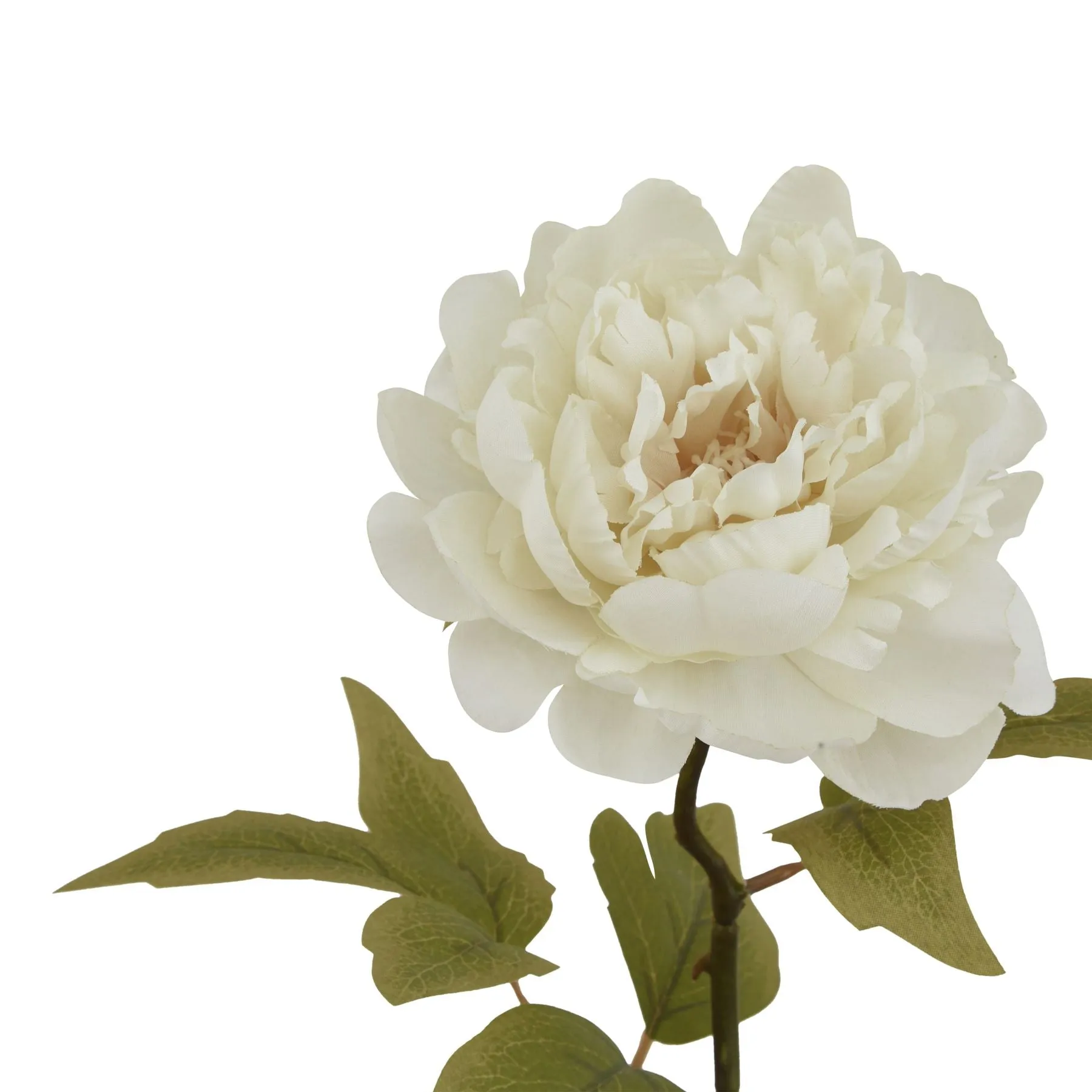 Artificial Single Stem White Peony