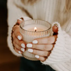 Cashmere and Vanilla Fluted Soy Candle