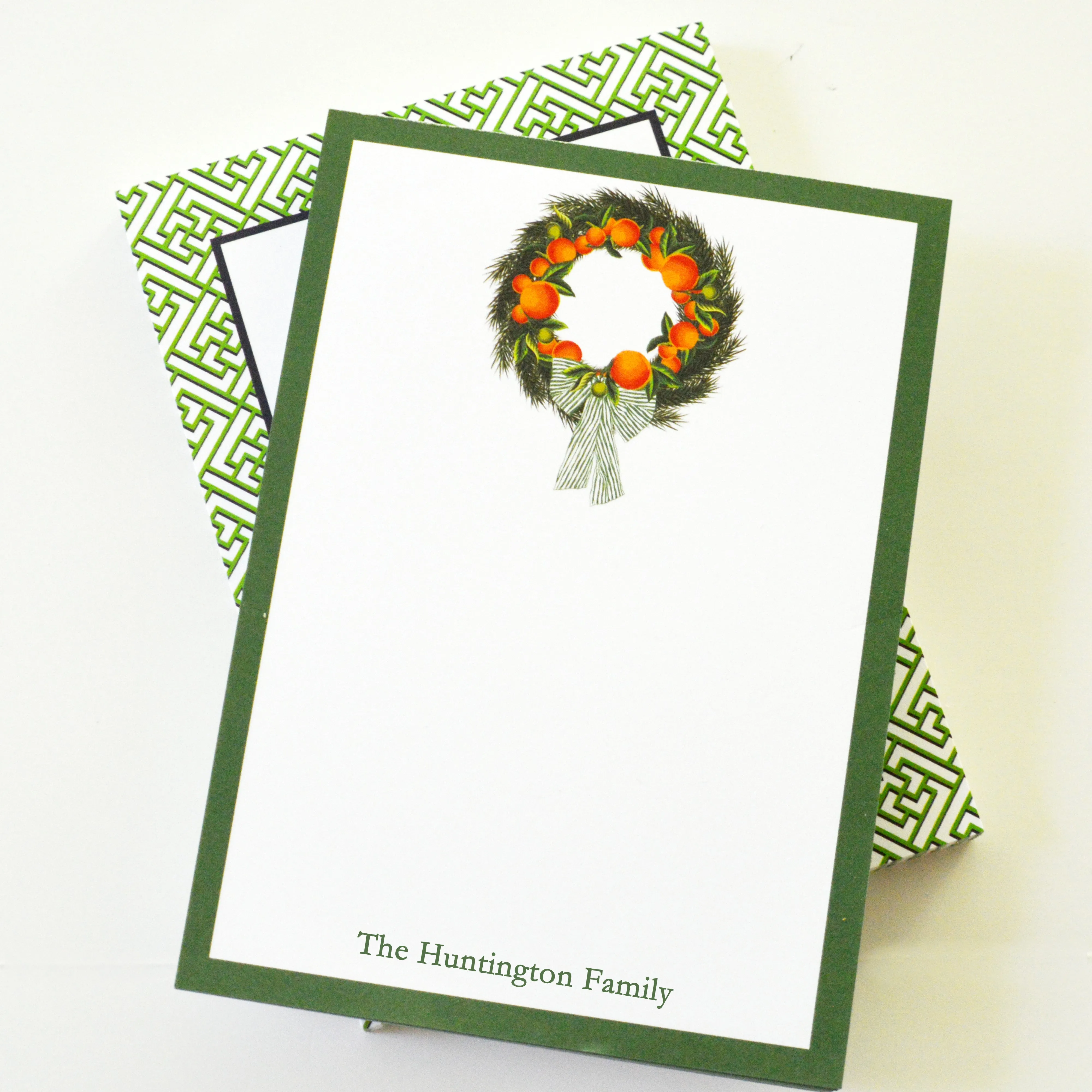 Citrus Wreath Personalized Notepad