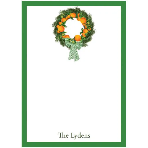 Citrus Wreath Personalized Notepad