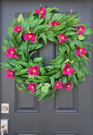 Clematis Tropical Summer Home Wreath