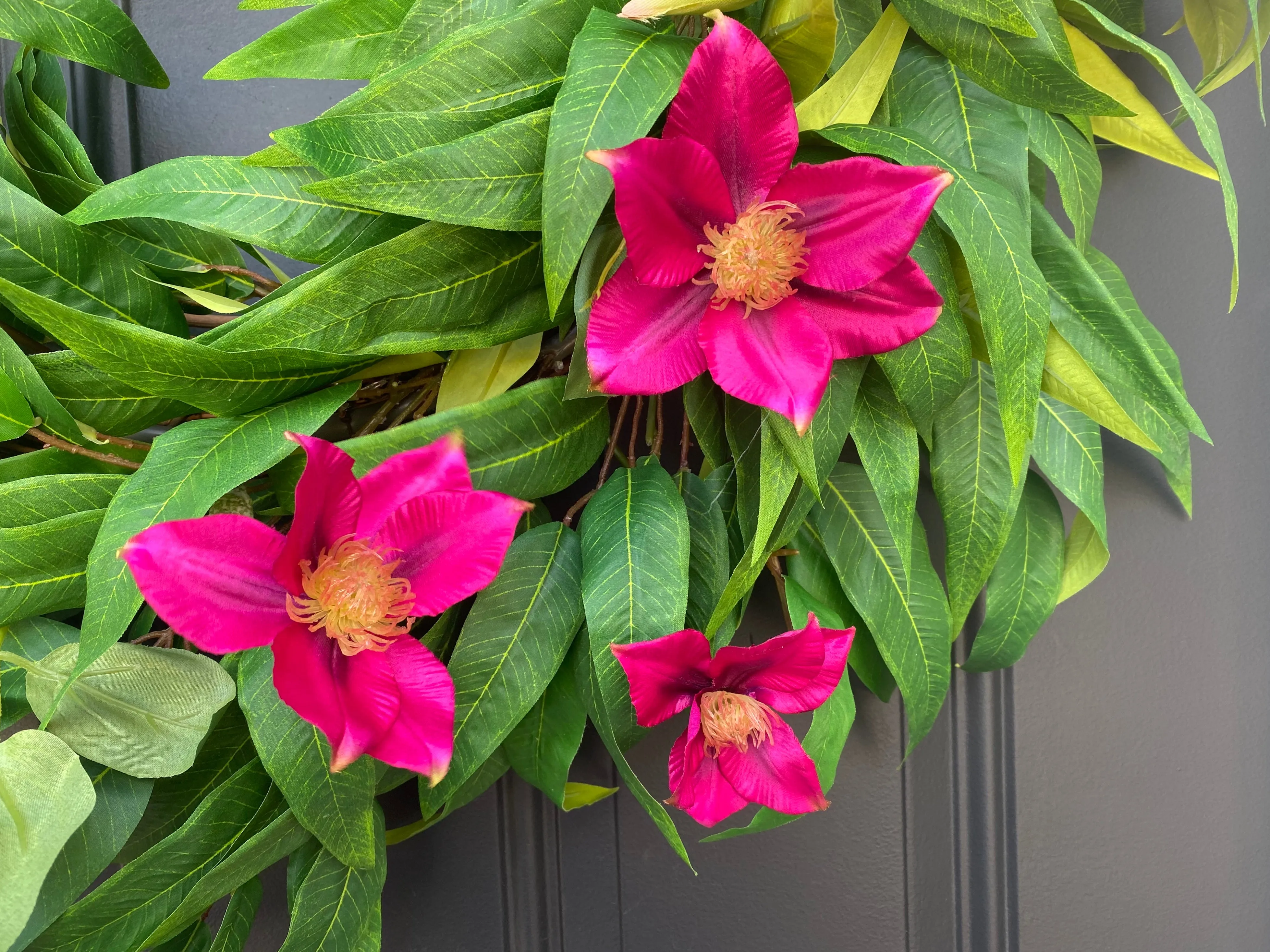 Clematis Tropical Summer Home Wreath