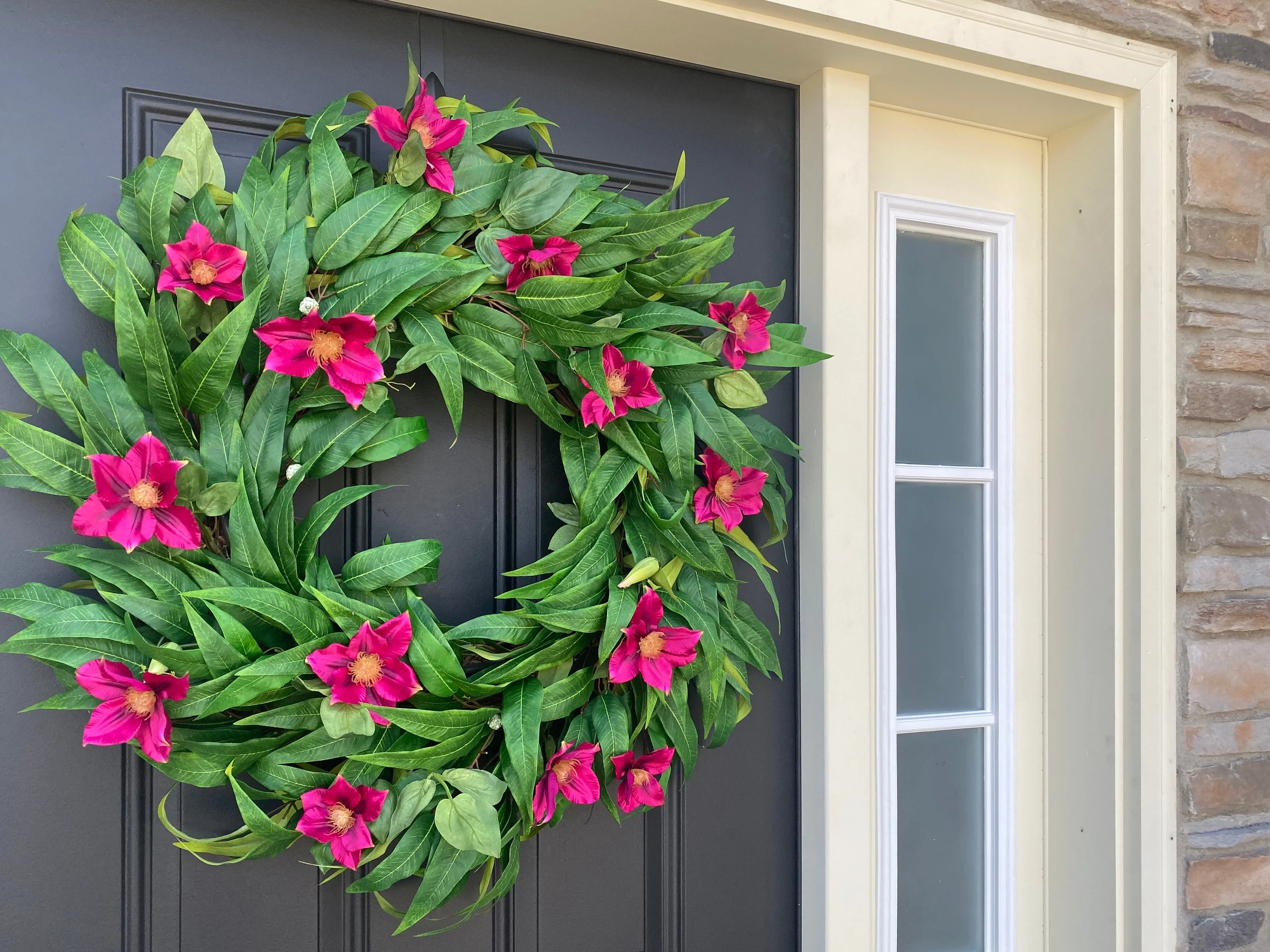 Clematis Tropical Summer Home Wreath