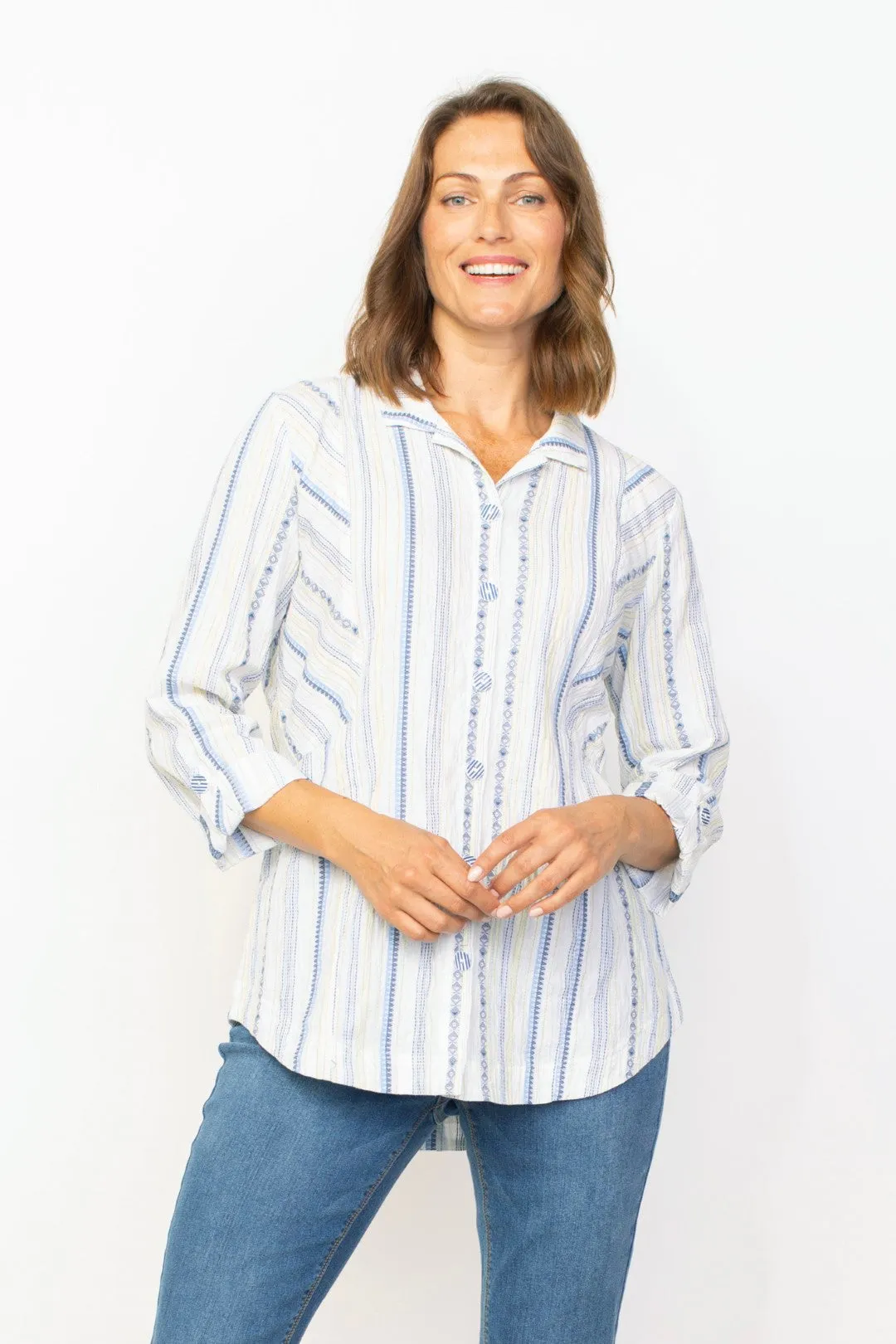 Coastal Boho Princess Seamed Shirt