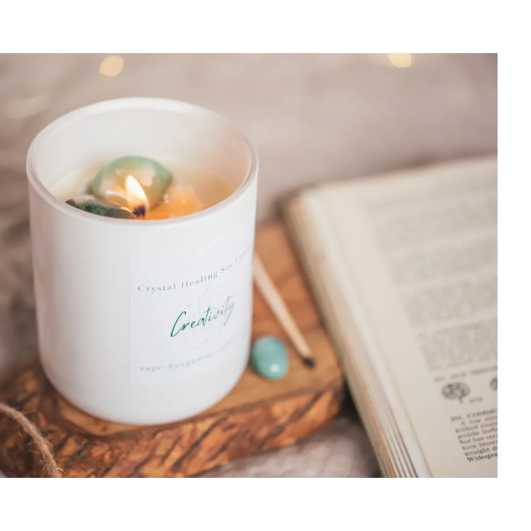 Creativity Crystal Healing Candle