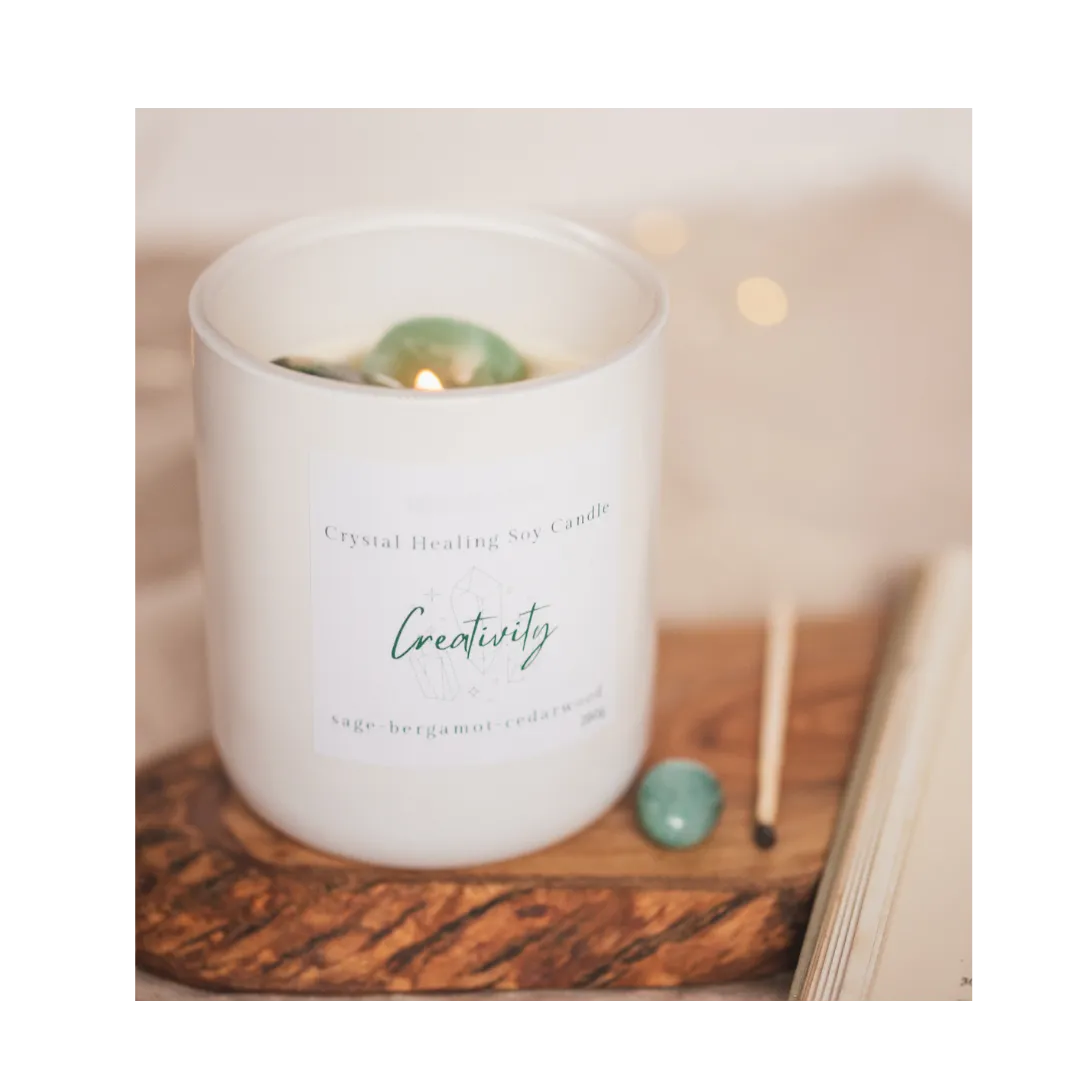 Creativity Crystal Healing Candle