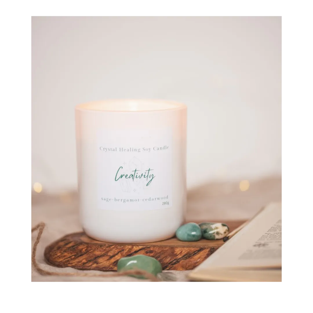Creativity Crystal Healing Candle