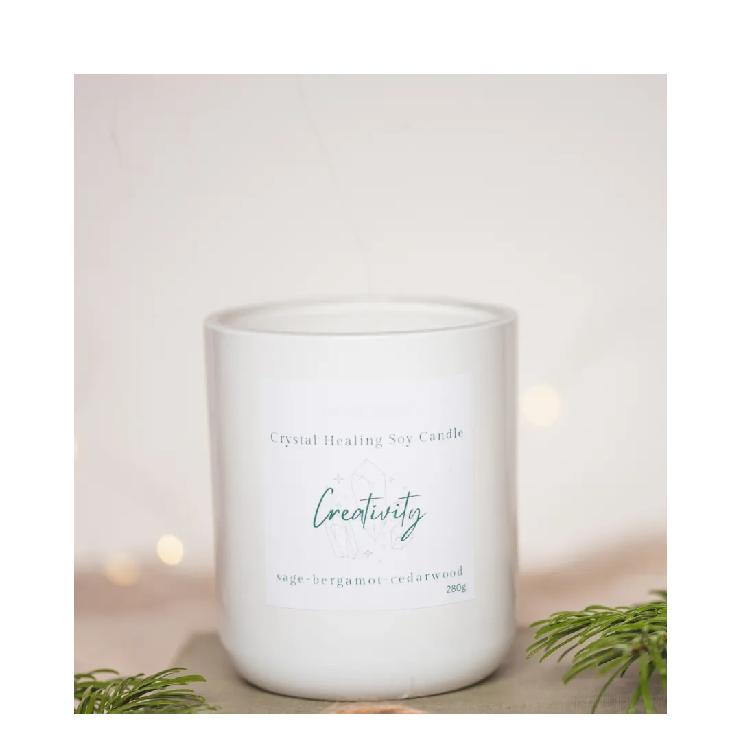 Creativity Crystal Healing Candle