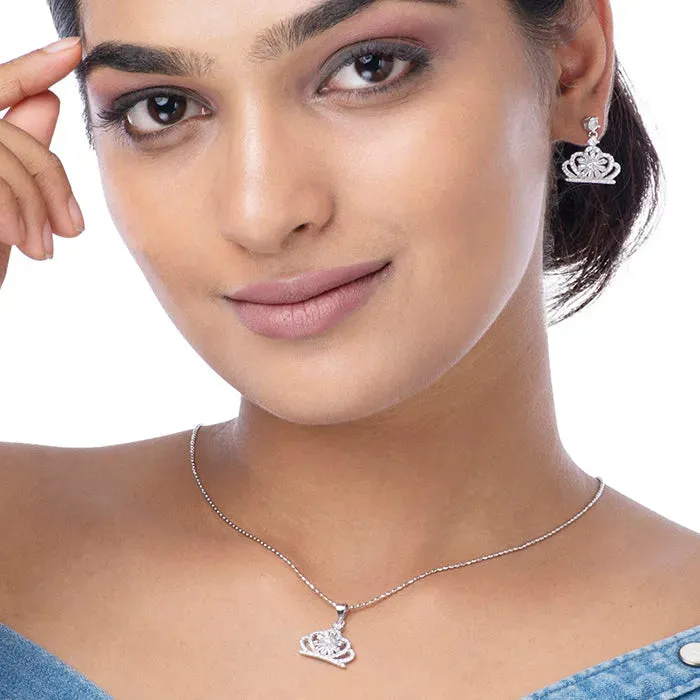 Crowned Radiance Pendant set