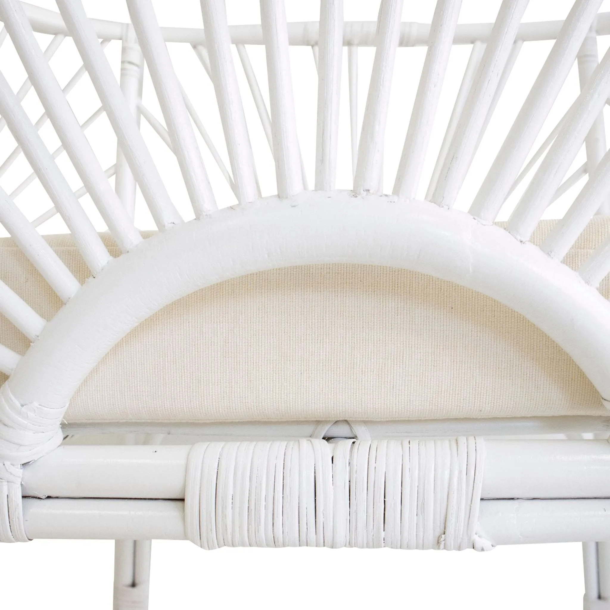 Cypress Rattan Baby Bassinet with Mattress - White