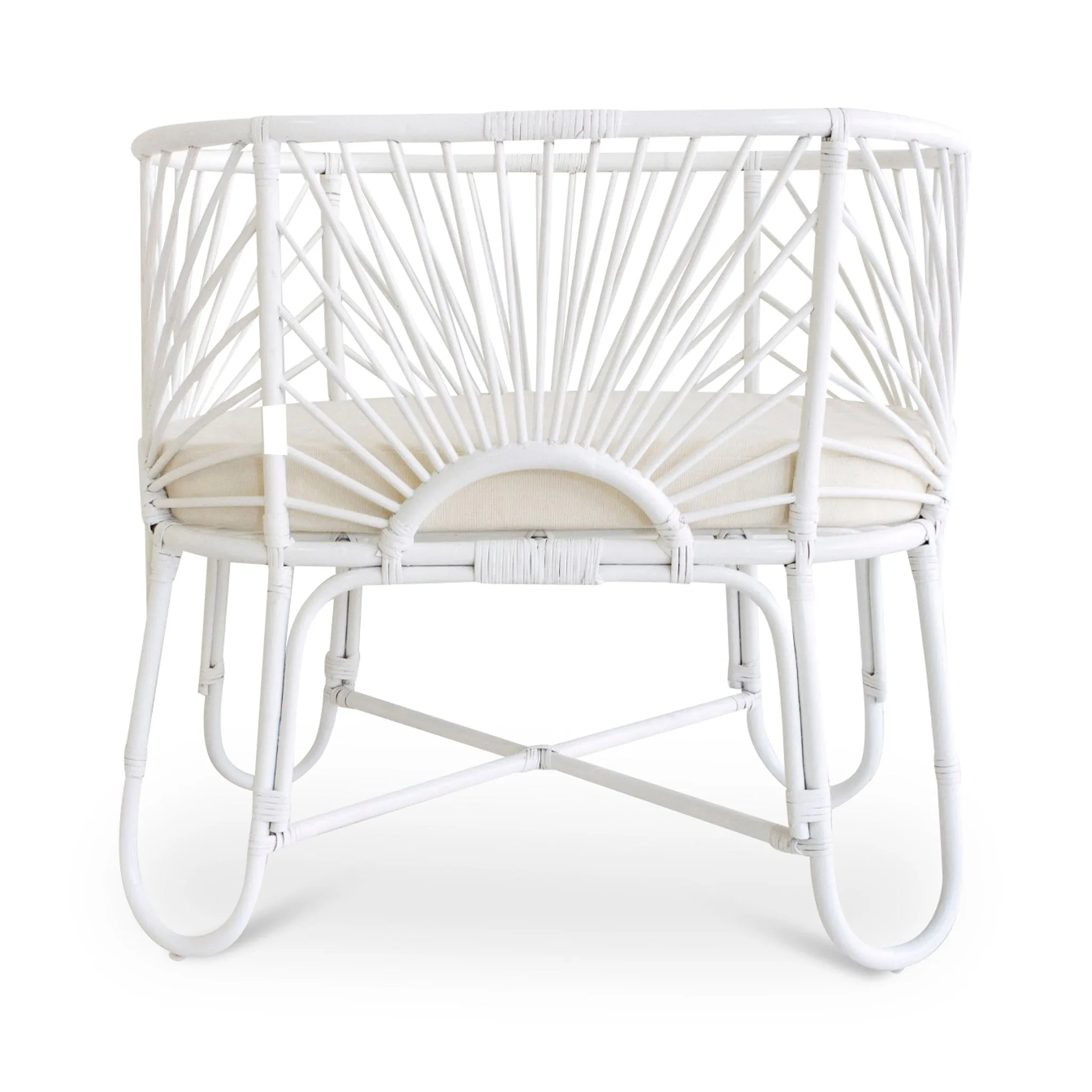 Cypress Rattan Baby Bassinet with Mattress - White