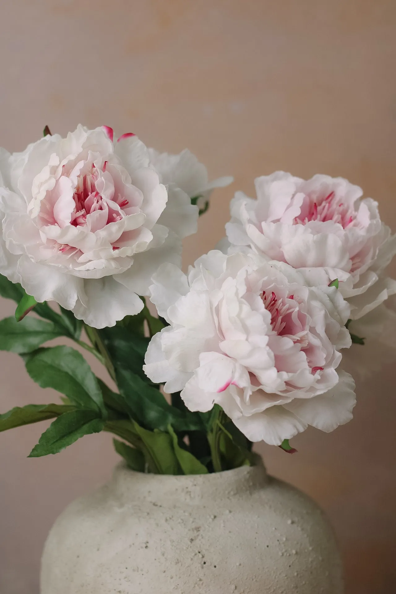 Faux Light Pink Peony Stem