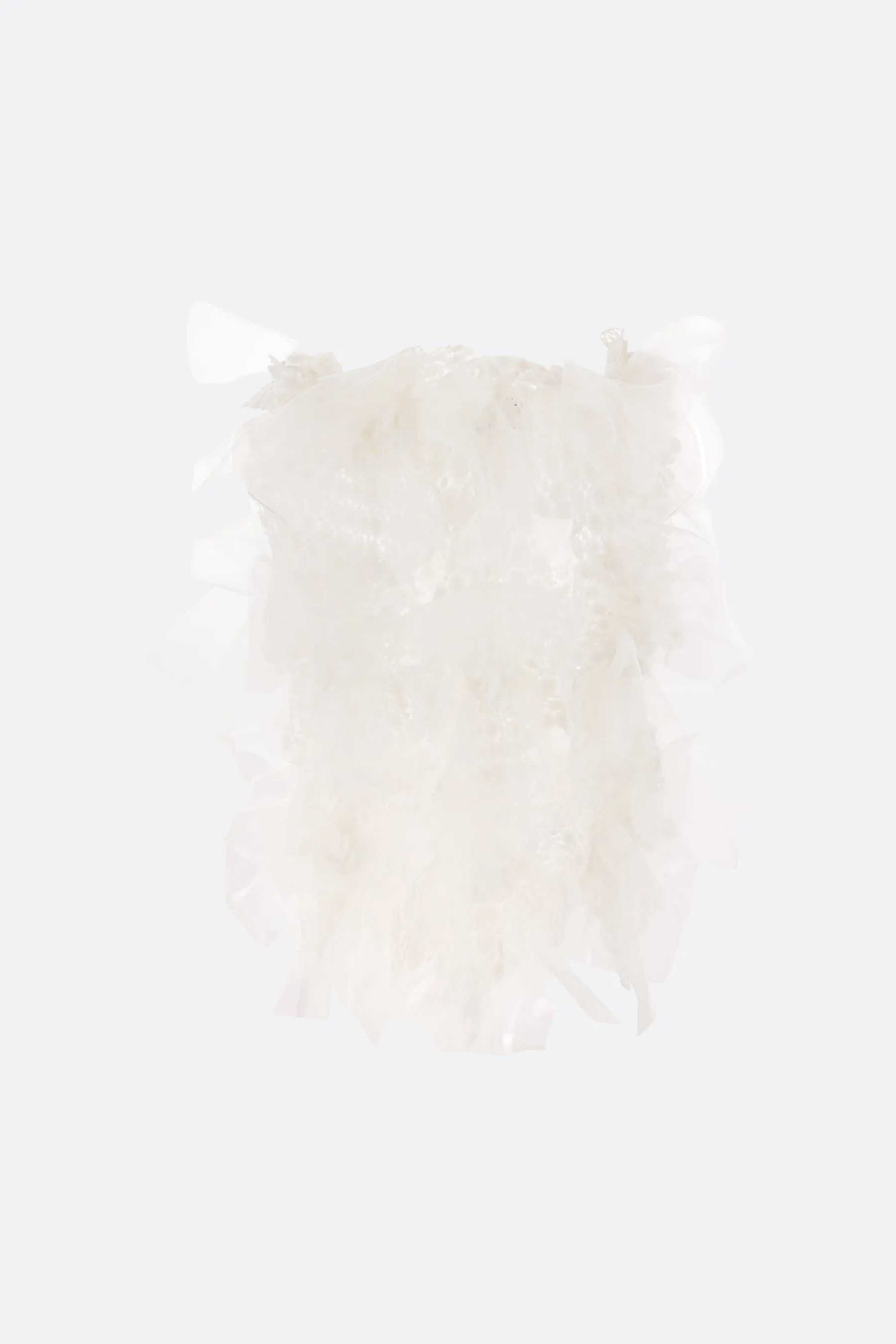 Floating Little Fleurs lace and organza sleeveless top