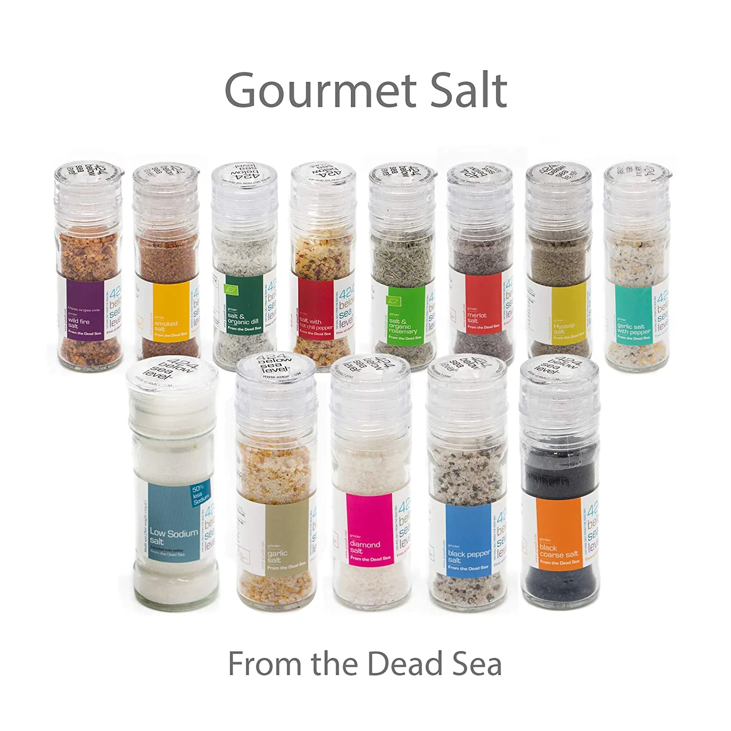 Garlic Salt With Rosemary Gourmet Salt From The Dead Sea 3.87 oz / 110 grams