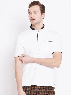 JUMP USA Men White Polo T-Shirt