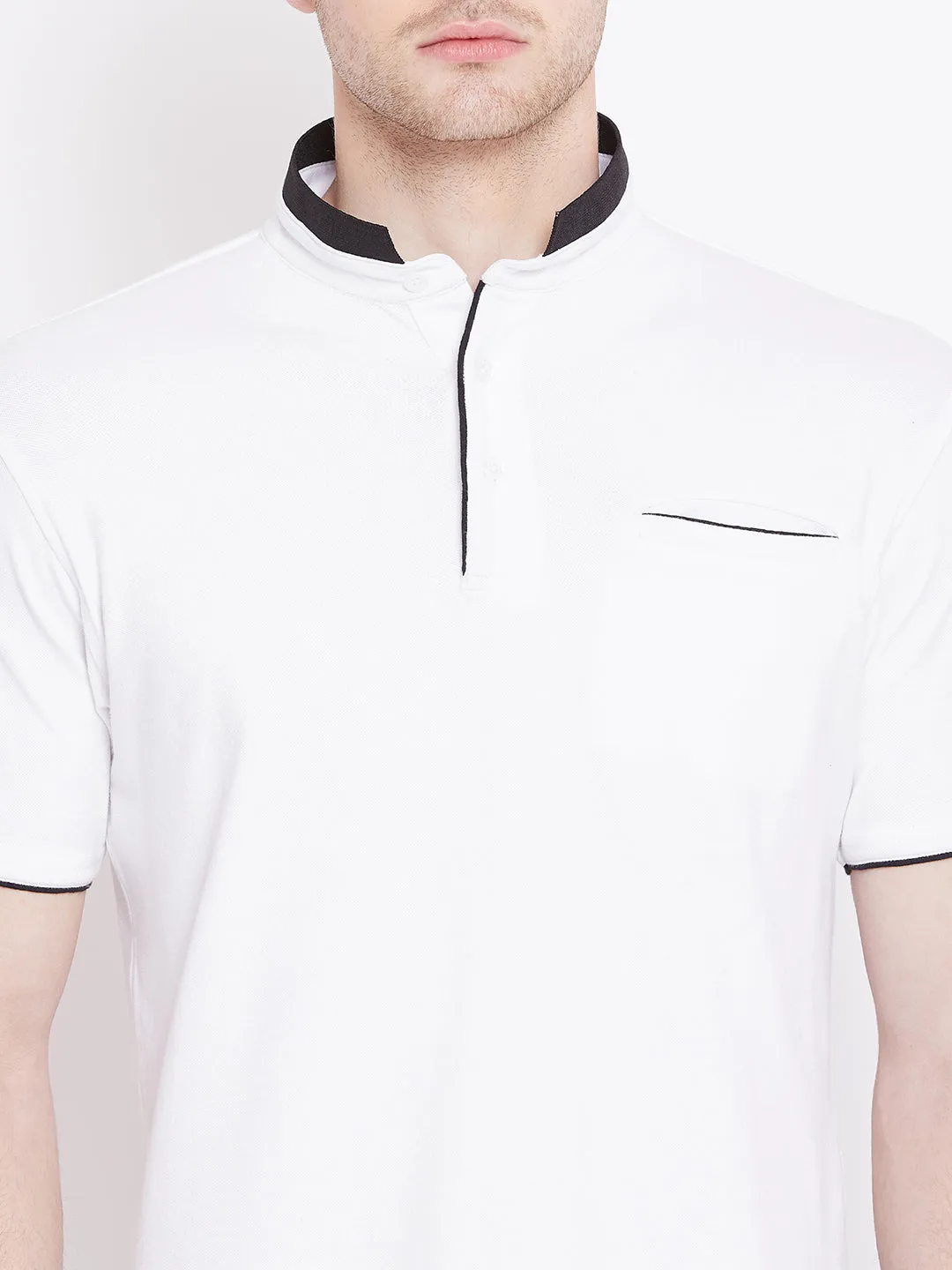 JUMP USA Men White Polo T-Shirt