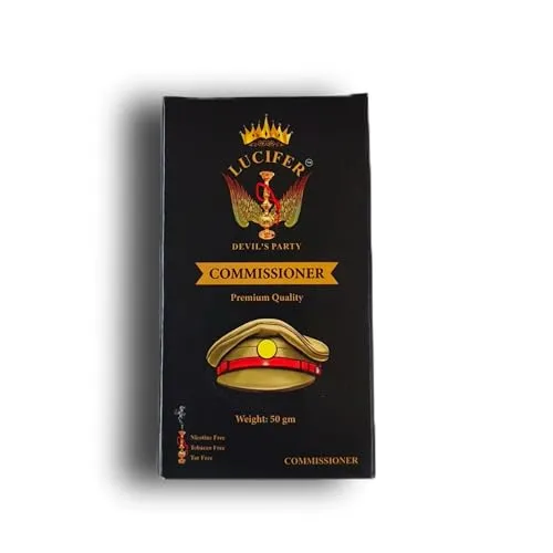 Lucifer Devil's Party Commissioner Premium Herbal Hookah, 50 gm, Nicotine Free