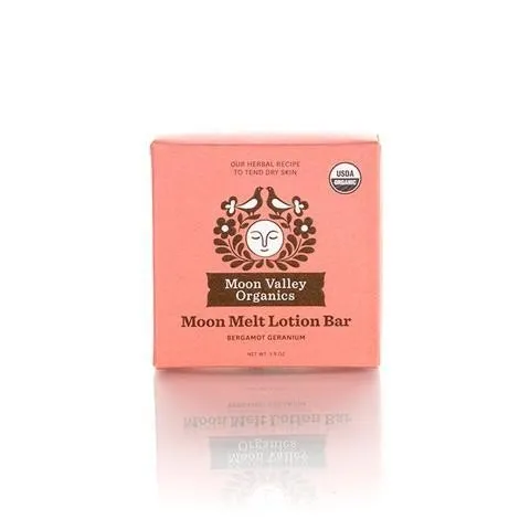 Moon Valley Organics Herbal Lotion Bar Bergamot Geranium 1.09 oz Bar