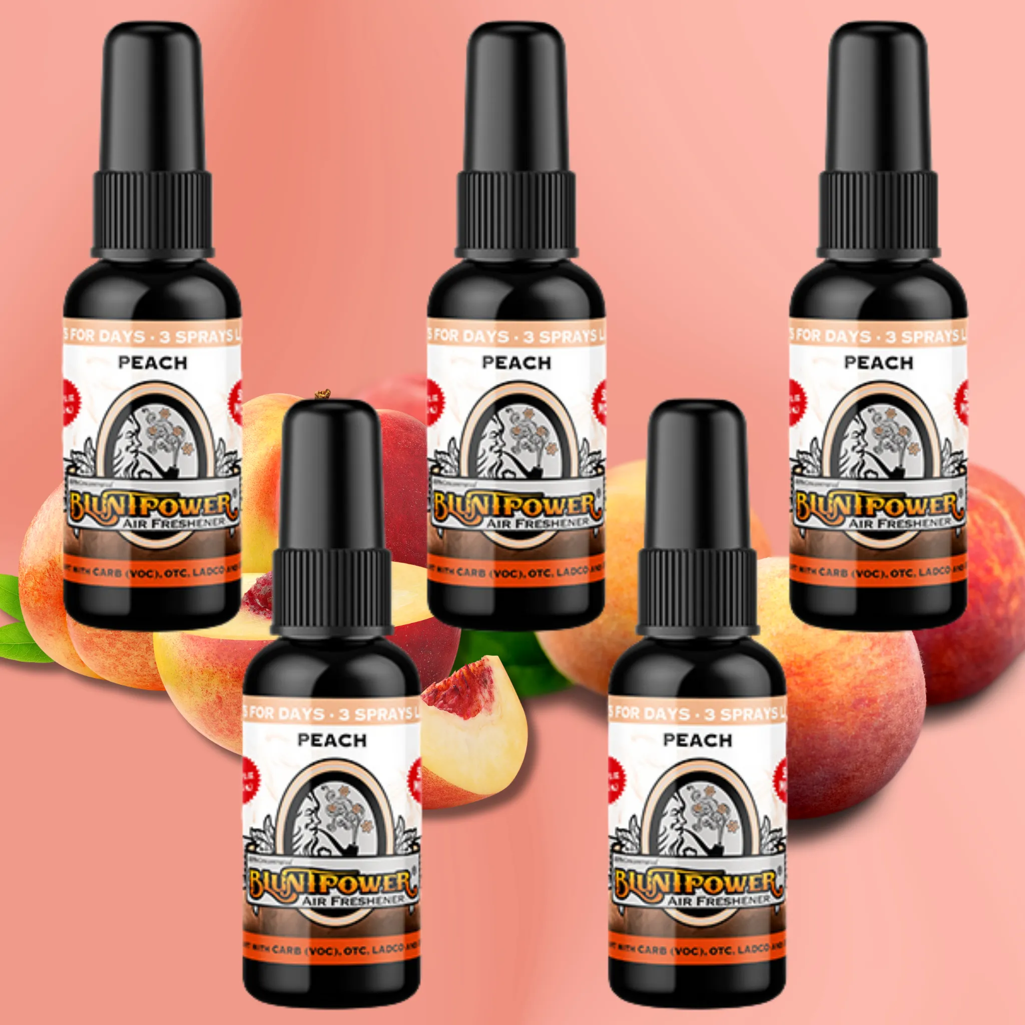 Peach Air Freshener Bundle (5 Pack)