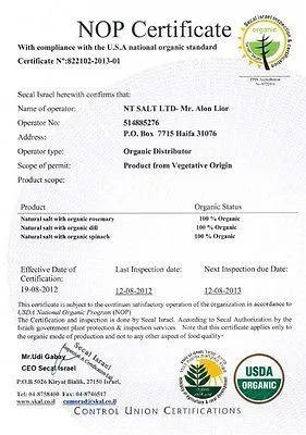 Platinum Diamond Salt Gourmet Salt From The Dead Sea 3.87 oz / 110 grams