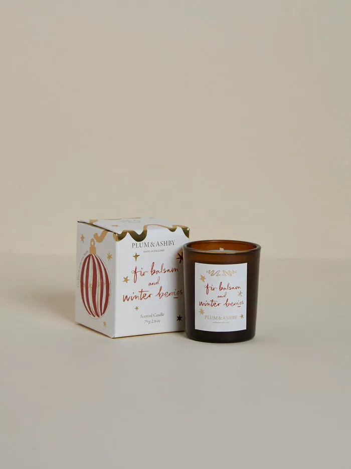 Plum & Ashby Fir Balsam & Winter Berries Votive Candle