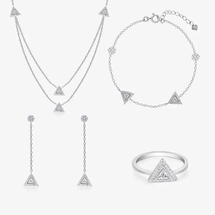 Radiance Triangular Jewellery Set