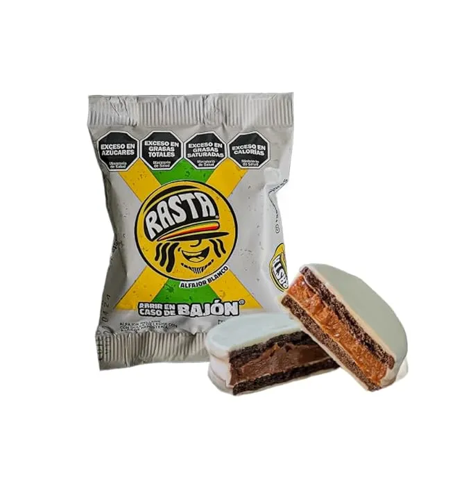 Rasta White Chocolate Alfajores 70g (box of 18)