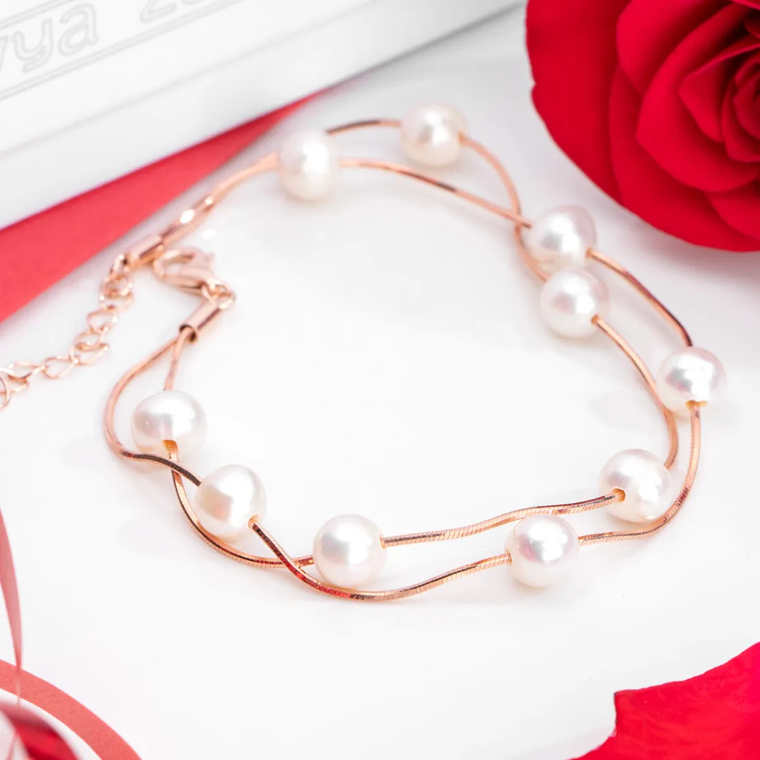 Seaside Elegance - Rose Gold Fresh Off the Sea 925 Silver Bracelet