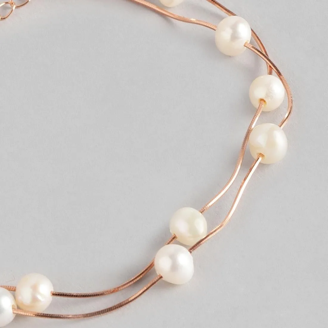 Seaside Elegance - Rose Gold Fresh Off the Sea 925 Silver Bracelet