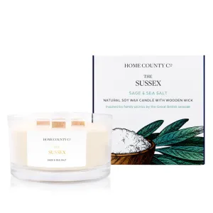 The Sussex - Sage and Sea Salt 3 Wick Soy Candle