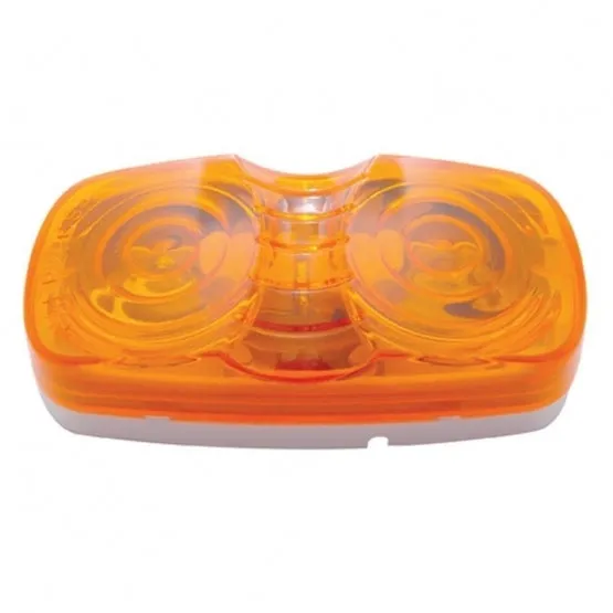 Tiger Eye Clearance/Marker Light W/ White Base - Amber Lens