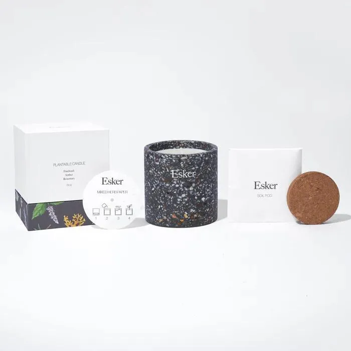 Travertine Plantable Candle