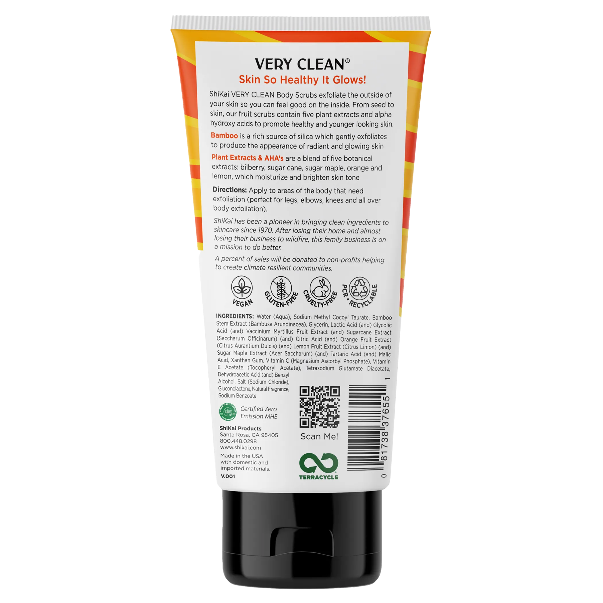 Very Clean Glow Citrus Bamboo Scrub